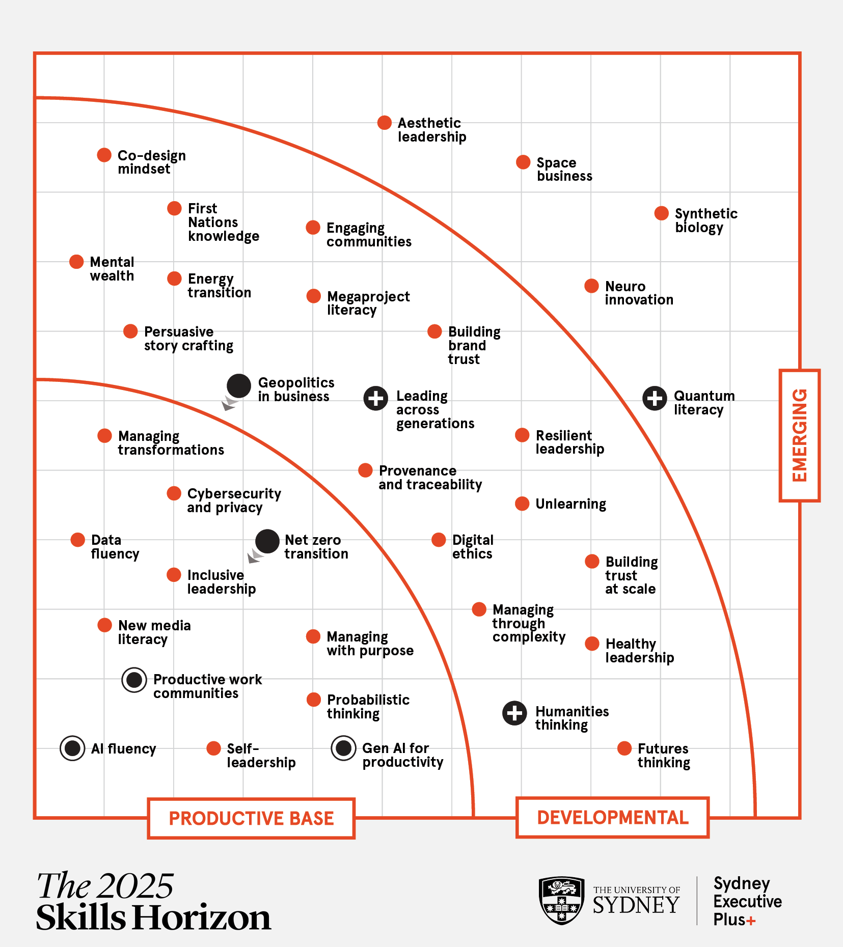 The 2025 Skills Horizon radar graphic.